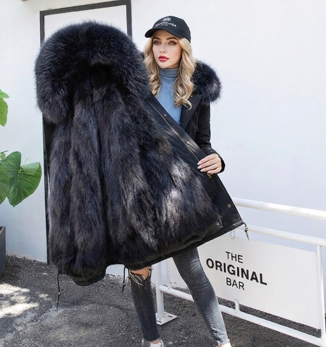 Black Real Parka
