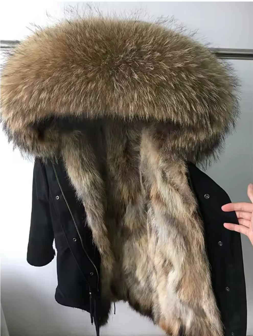 Black Real Parka