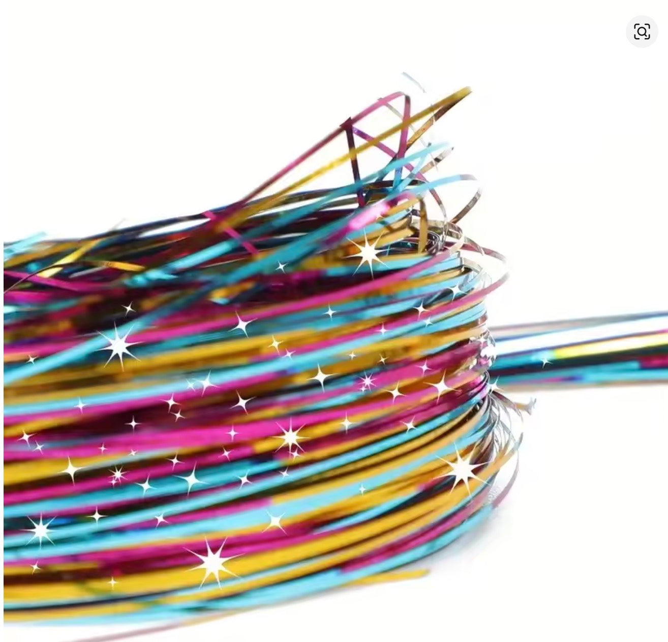 Extension Glitter-Star con 12 clip effetto luce per capelli