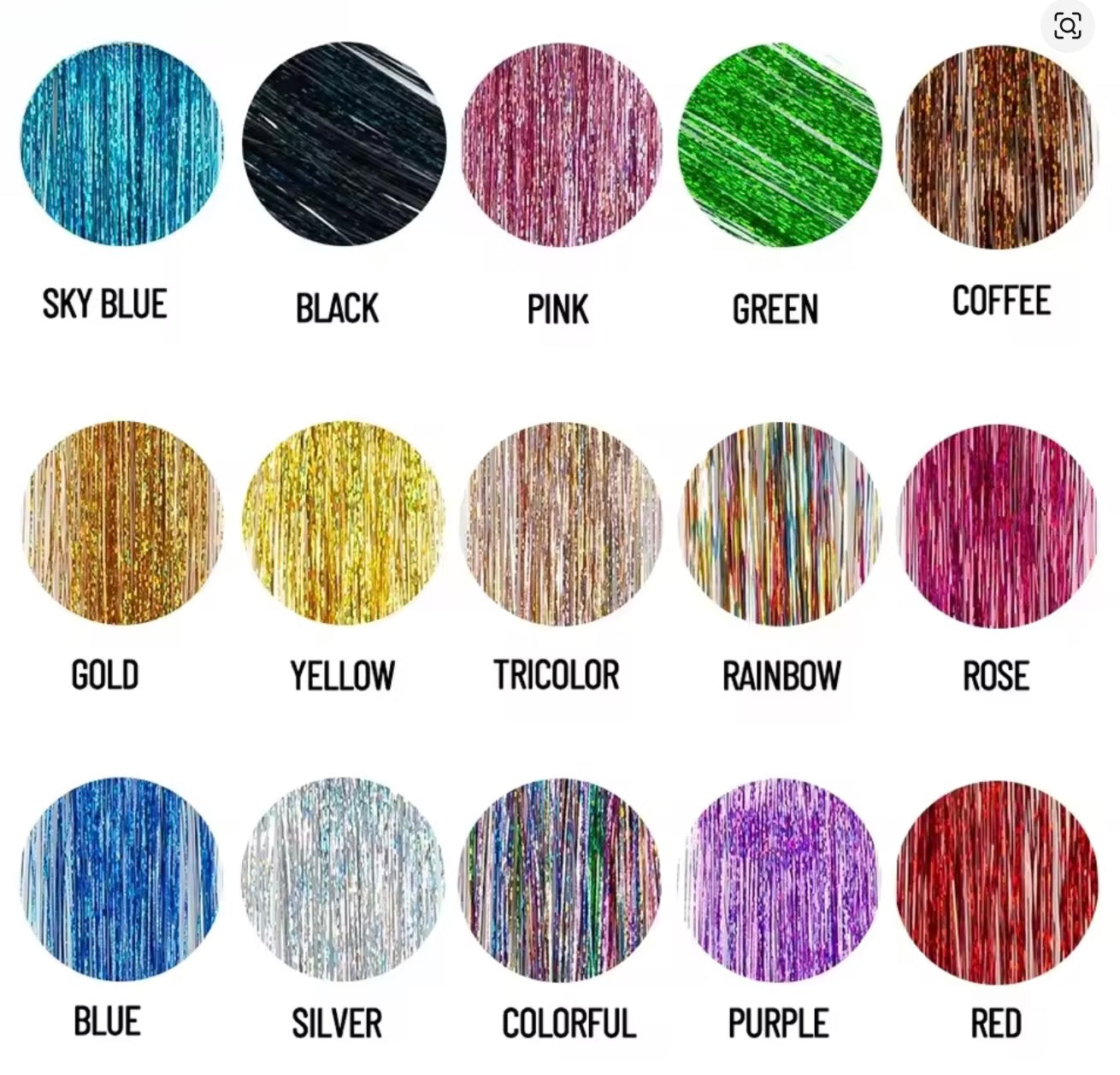 Extension Glitter-Star con 12 clip effetto luce per capelli