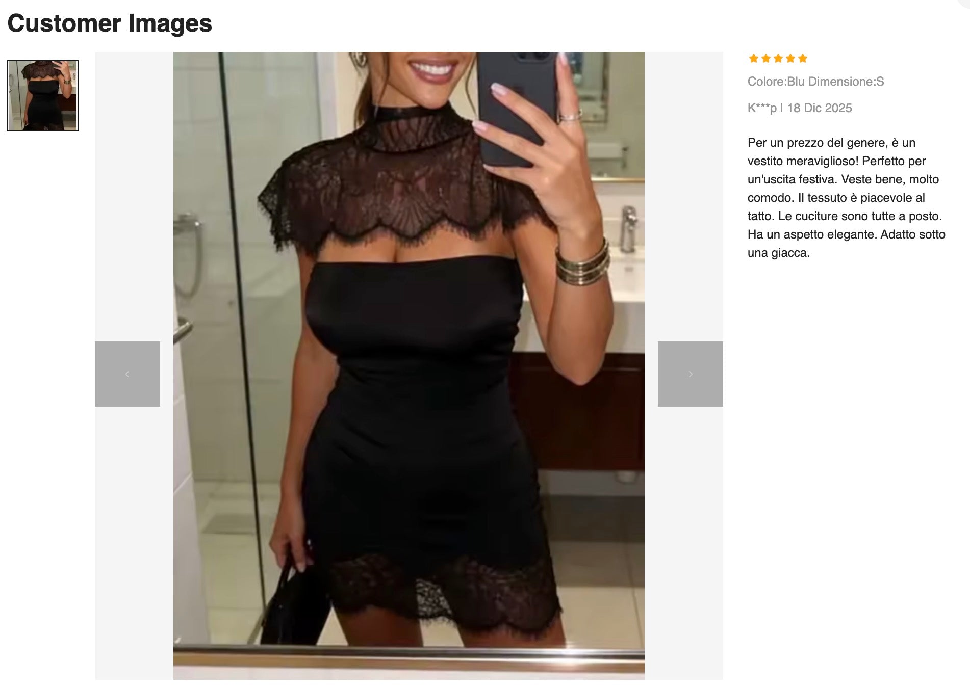 Abitino Pizzo Coprispalle Tamaska con collo alto e inserti in pizzo