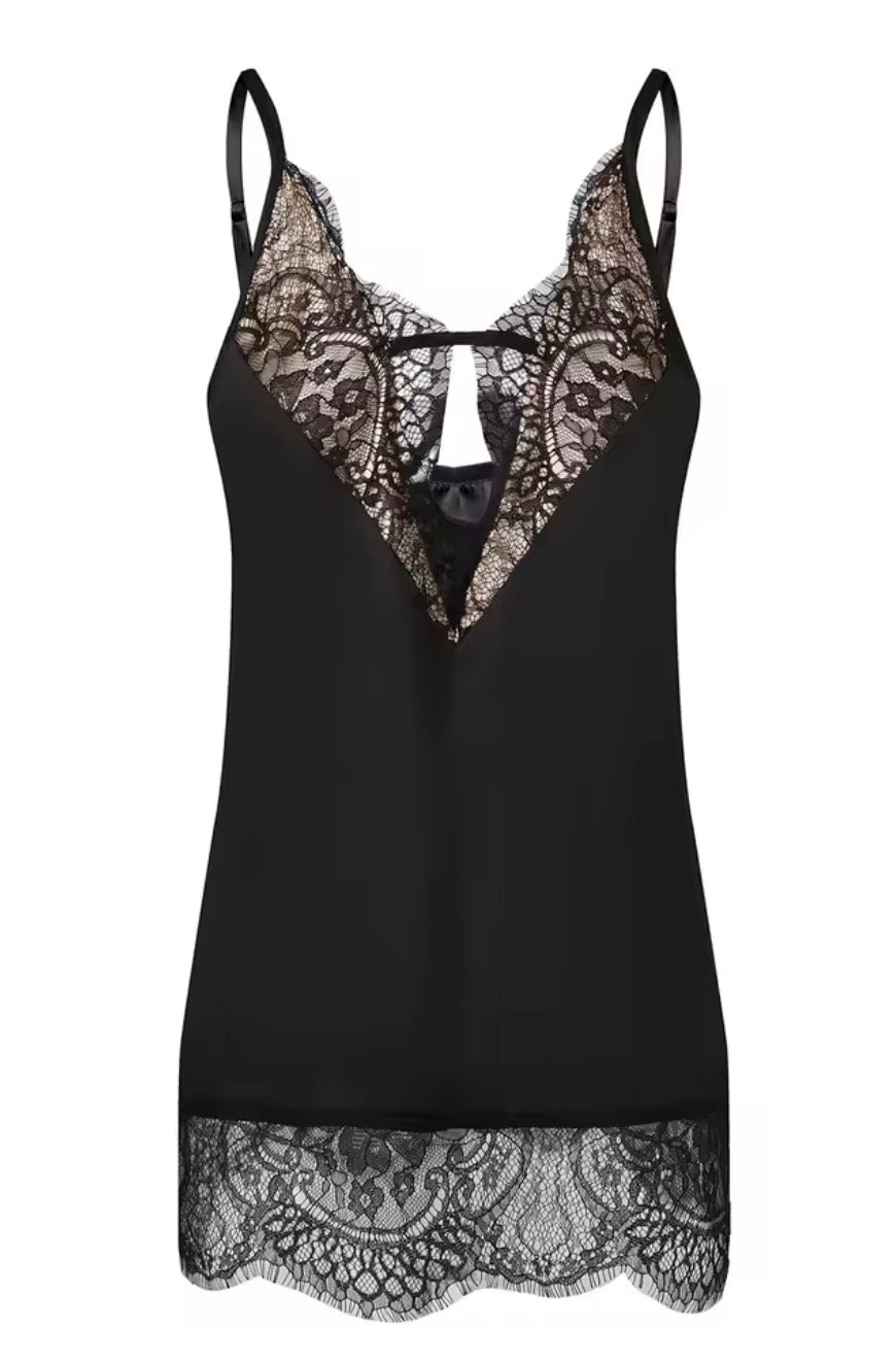 Completo 3 pezzi in raso con pizzo Completo Pizzo Lovable