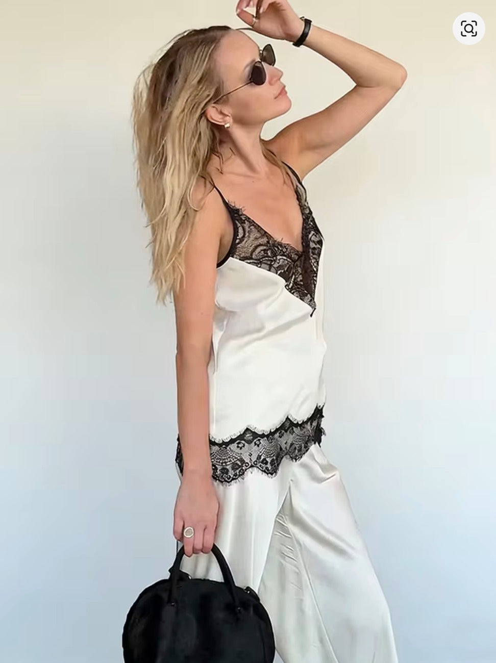 Completo 3 pezzi in raso con pizzo Completo Pizzo Lovable