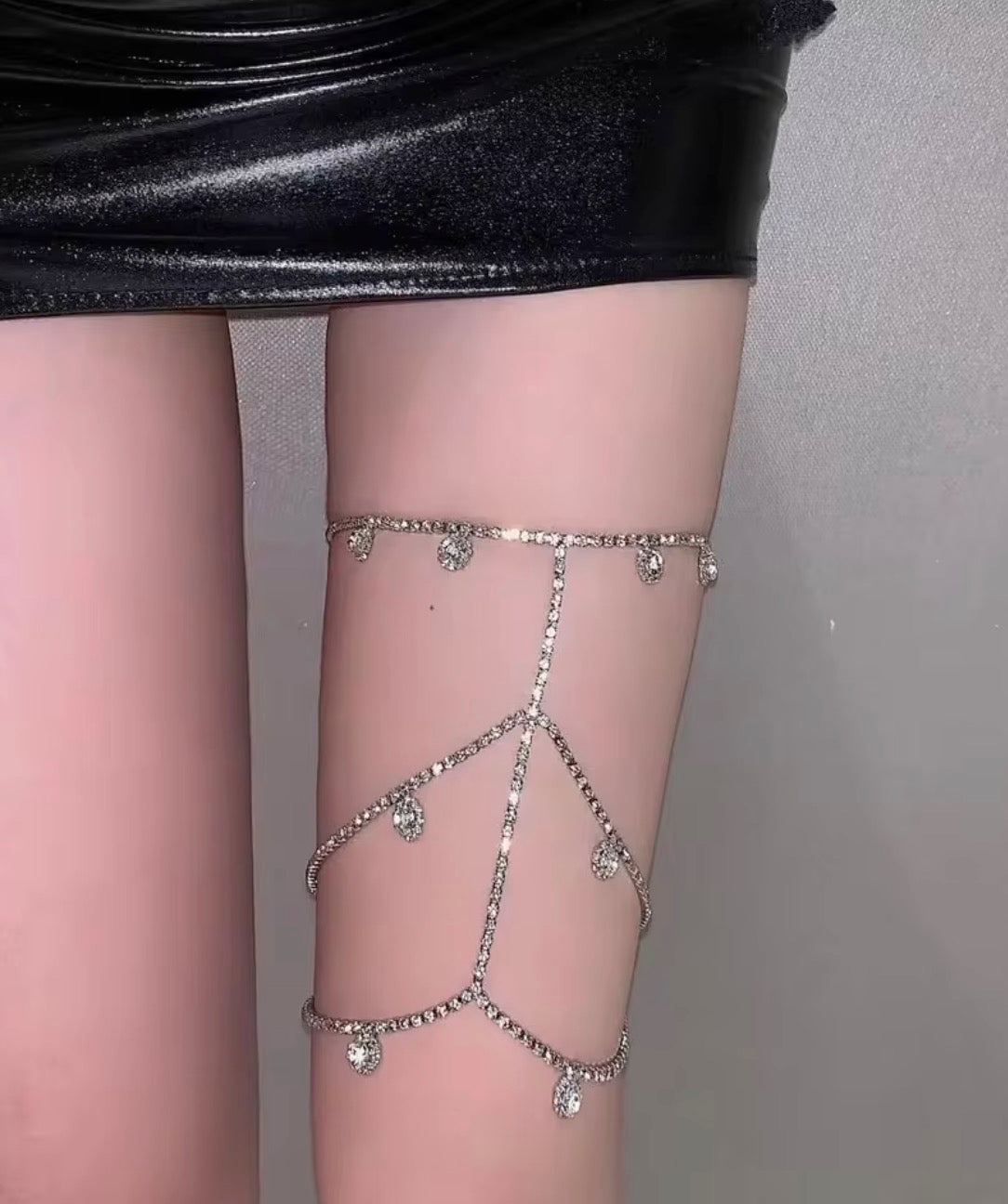 Giarrettiera Strass regolabile gioiello a filo singolo e altri modelli