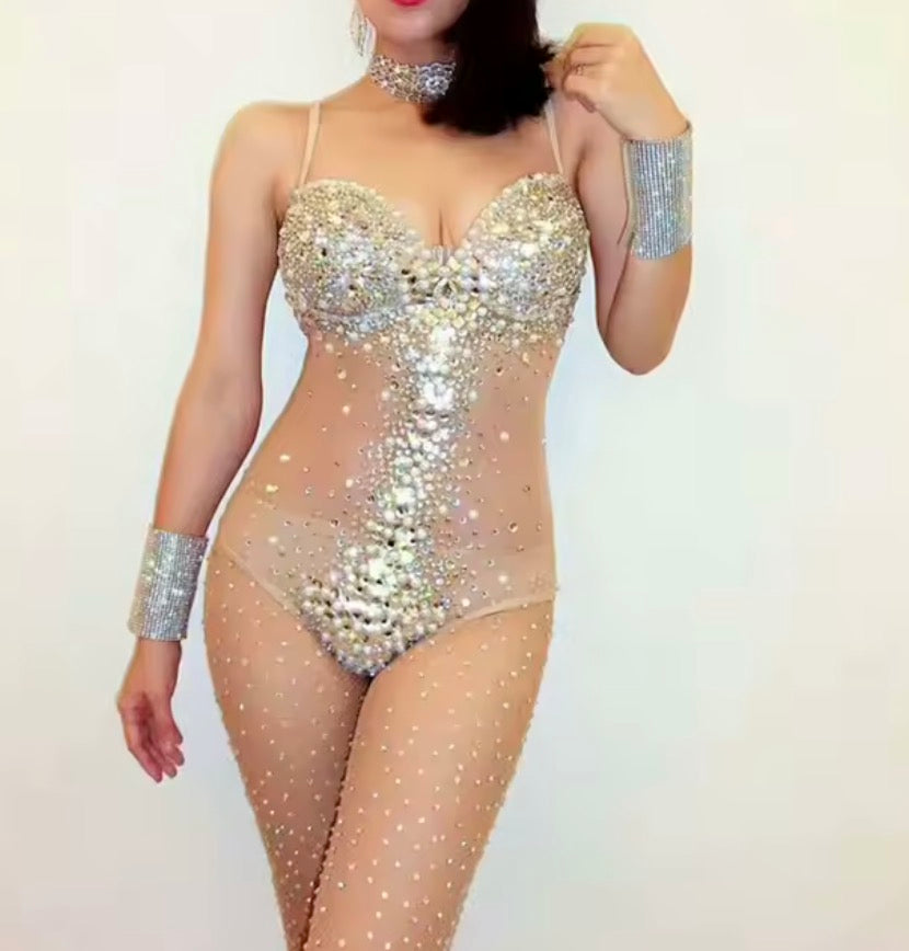 Body Nude Luxury
Tulle trasparente strass coppe push-up semi-rigide