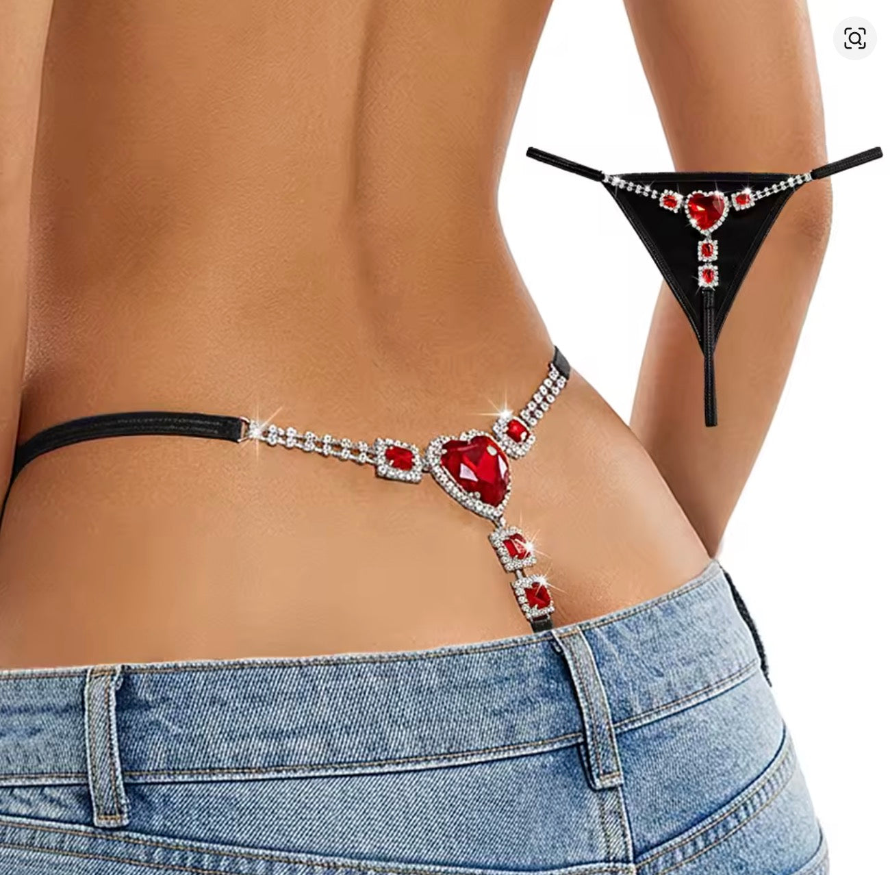Jewel thong
Lycra with interchangeable precious application