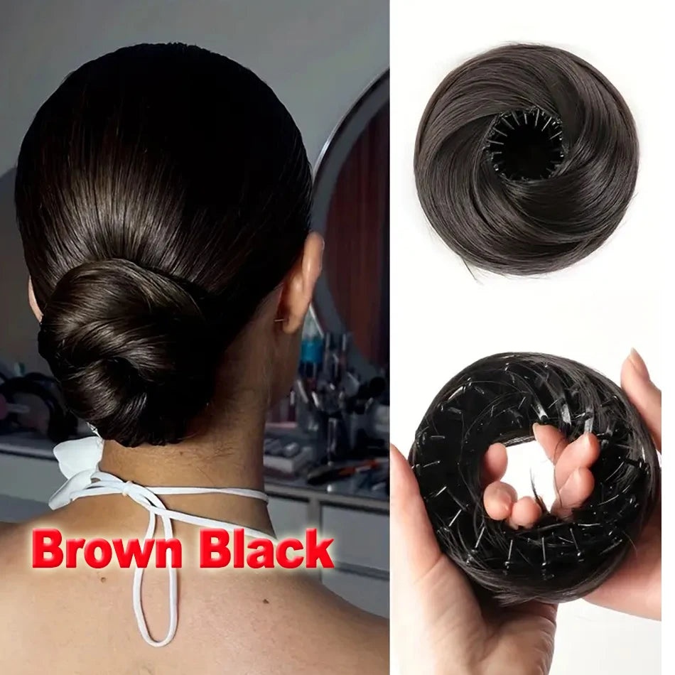 Chignon istantaneo in capelli sintetici con applicazione rapida
