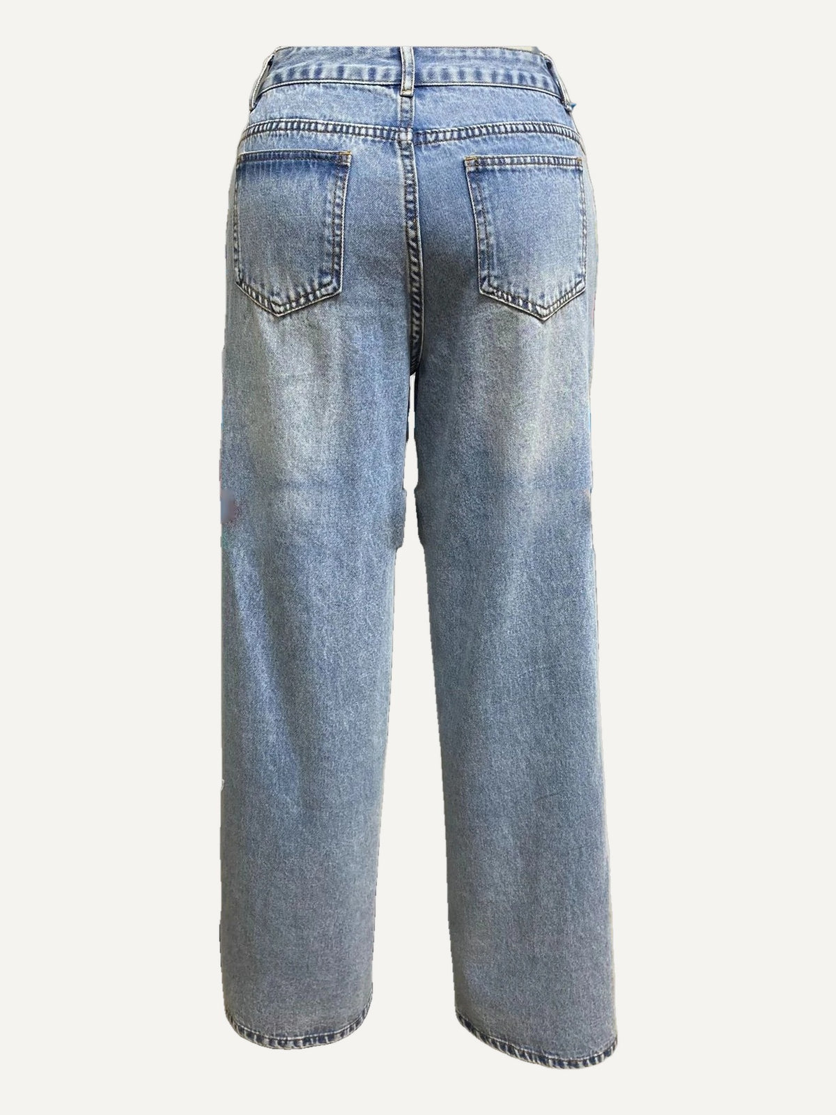 Kaleya Side Slit Jeans on mannequin, back with patch pockets | Dream Shop
