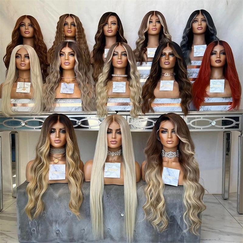 Parrucca balayage onde morbide collezione parrucche lunghe su manichini | Dream Shop