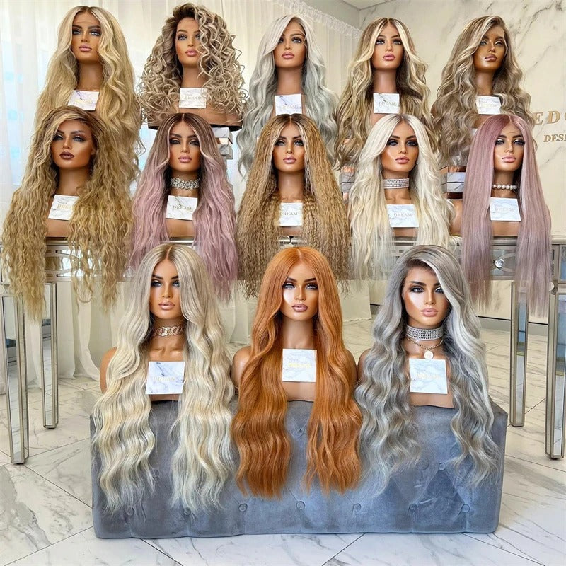 Parrucca balayage onde morbide parrucche lunghe ondulate in esposizione | Dream Shop