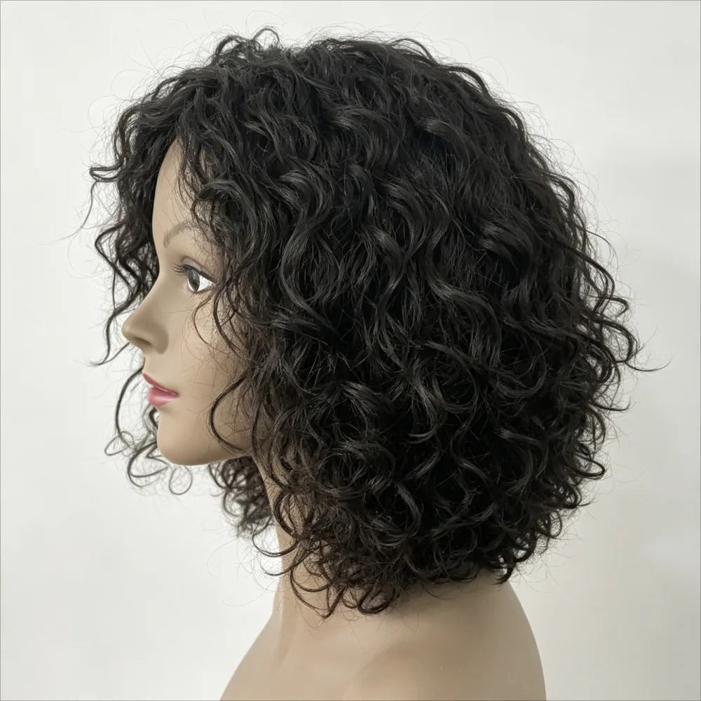 Beach wave human hair wig curly profile | Dream Shop