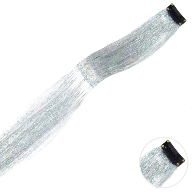 Extension Glitter-Star con 12 clip effetto luce per capelli