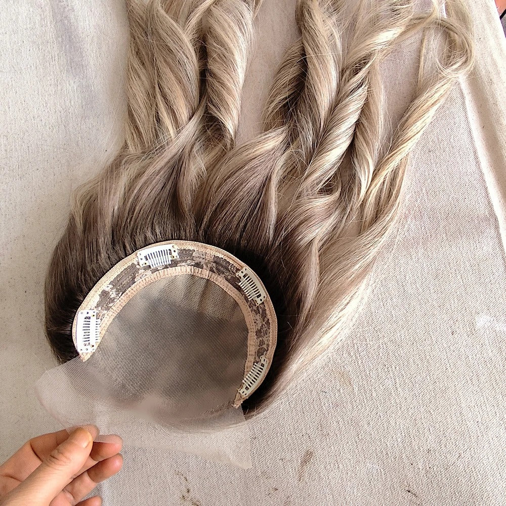 Topper boucles balayage dégradé base en dentelle respirante 6x7 | Dream Shop