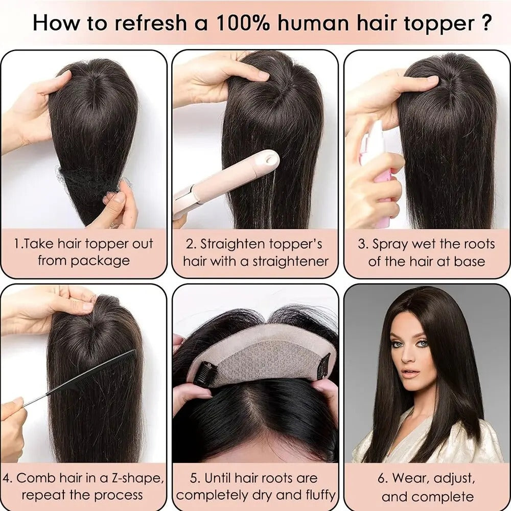 Topper cheveux naturels longs ondulés comment raviver le topper | Dream Shop