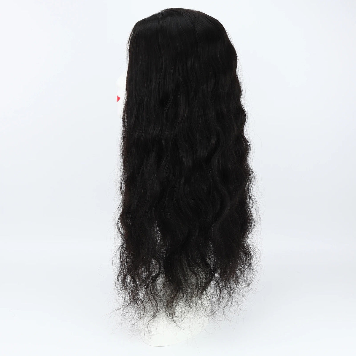 Topper cheveux naturels longs ondulés vue arrière mannequin | Dream Shop