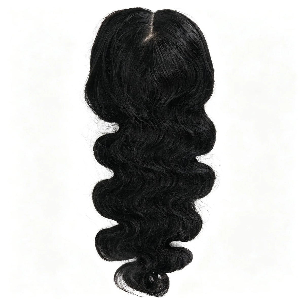 Topper cheveux naturels longs ondulés noir de jais ondulé | Dream Shop