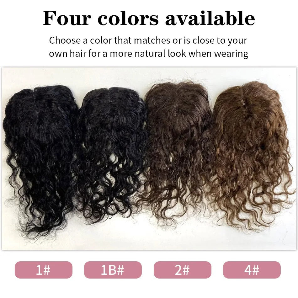 Wavy human hair topper four colours available | Dream Shop