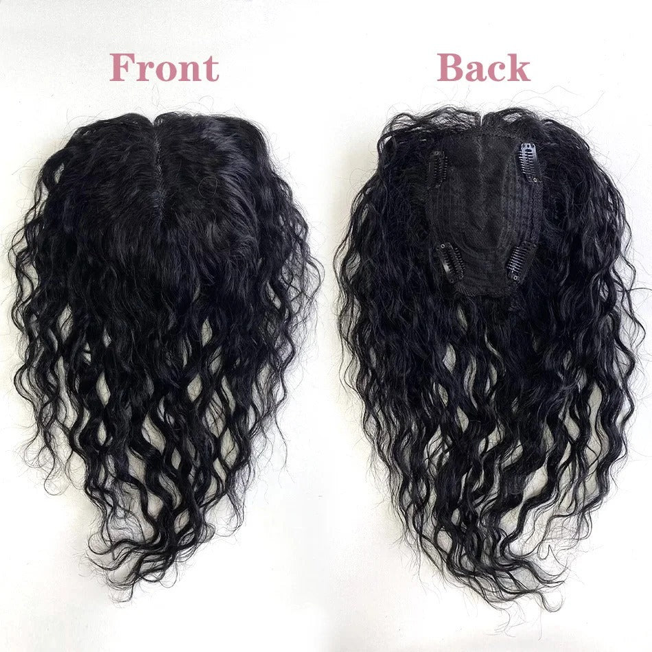 Wavy human hair topper front and back | Dream Shop
