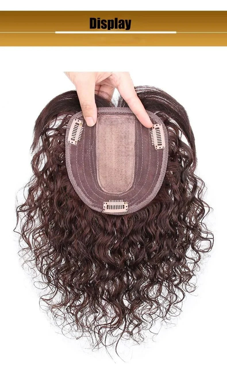 Topper cheveux naturels bouclés vue de dessus | Dream Shop