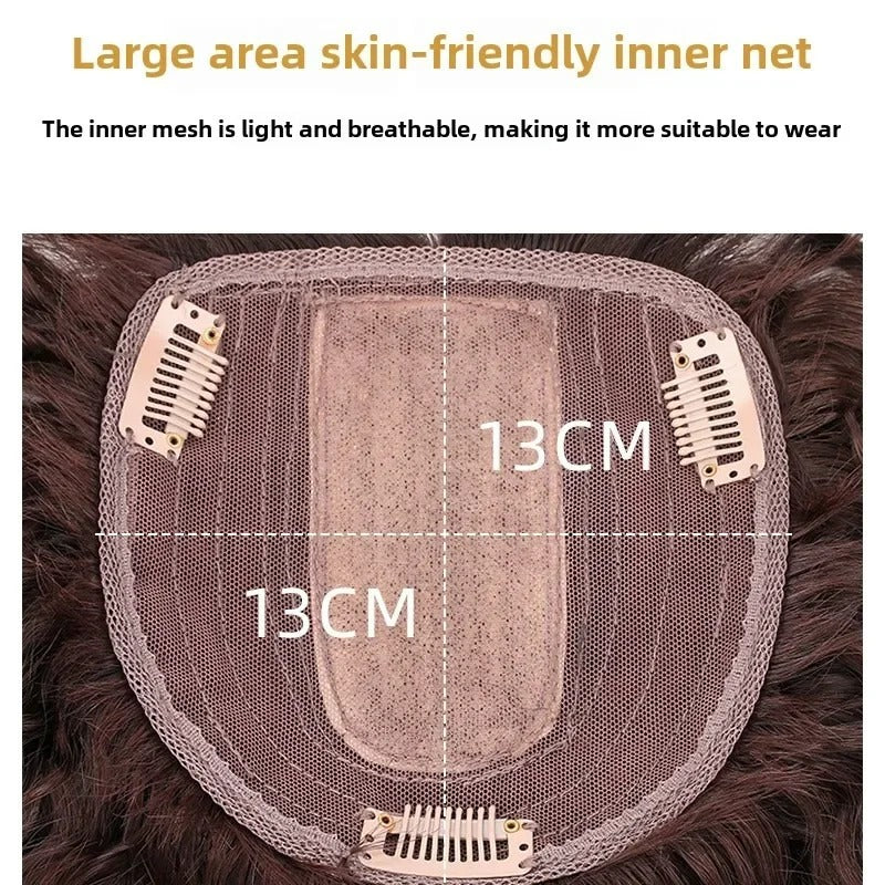 Topper cheveux naturels bouclés mesures base 13x13 | Dream Shop