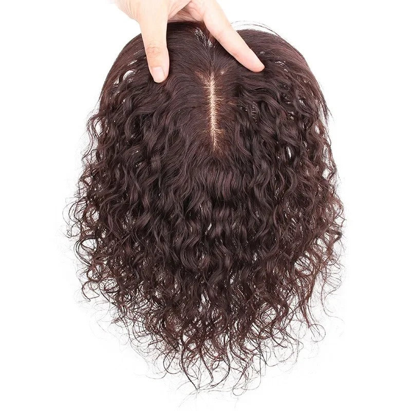 Topper cheveux naturels bouclés bouclé vue de face | Dream Shop