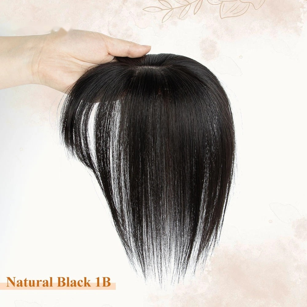 Topper avec frange cheveux naturels noir naturel 1B | Dream Shop