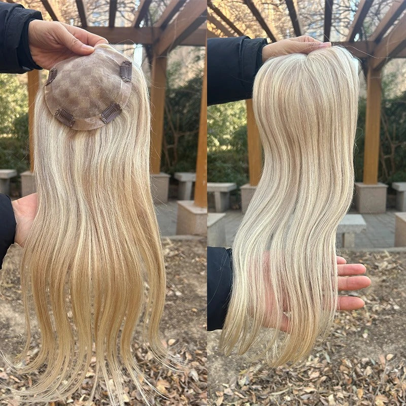 Topper P18/613 monofilamento mechas rubias vista frontal y trasera | Dream Shop