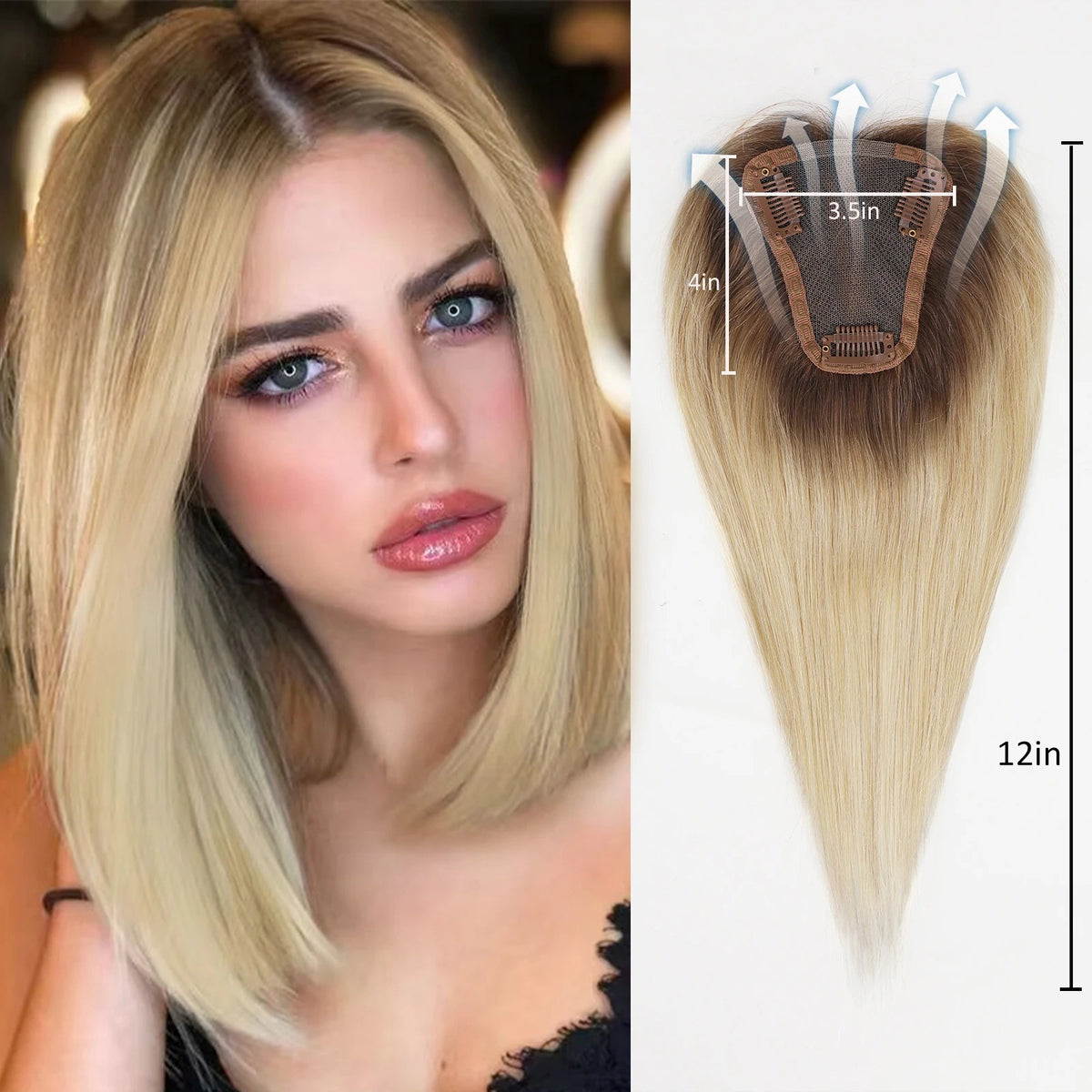 Topper sfumato ombré modella bionda con topper sfumato | Dream Shop