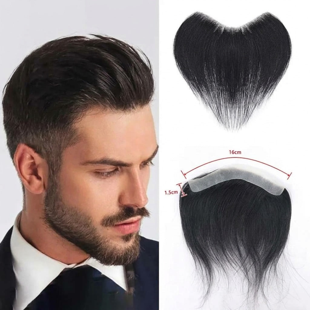 Topper uomo frontale indossato con attaccatura naturale | Dream Shop