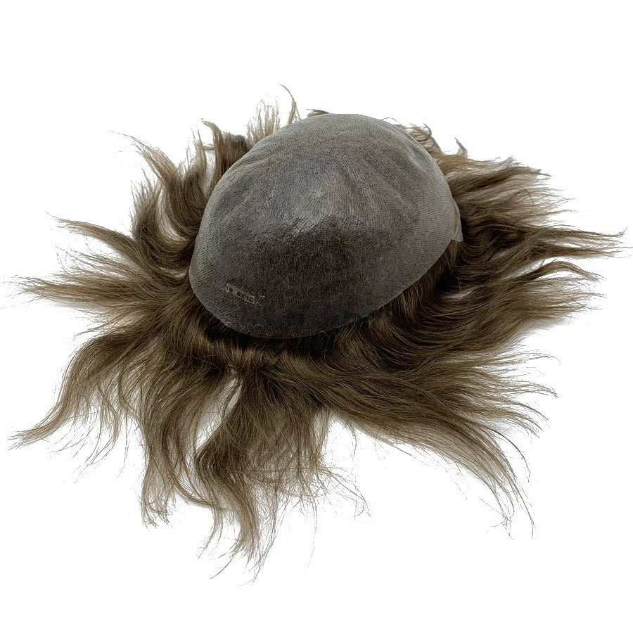 Topper uomo mosso base PU con capelli mossi | Dream Shop