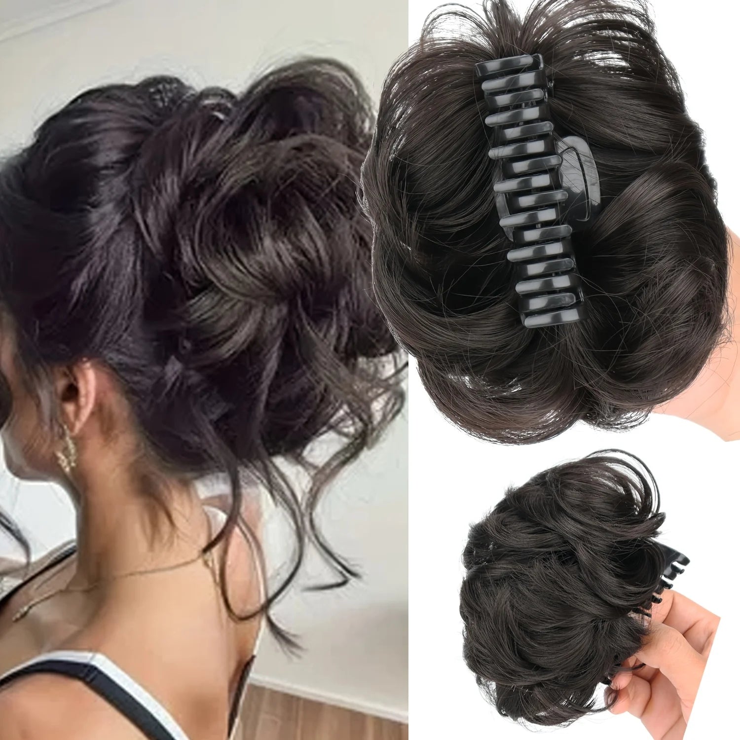 Chignon spettinato con mollettone extension capelli raccolto effetto messy naturale