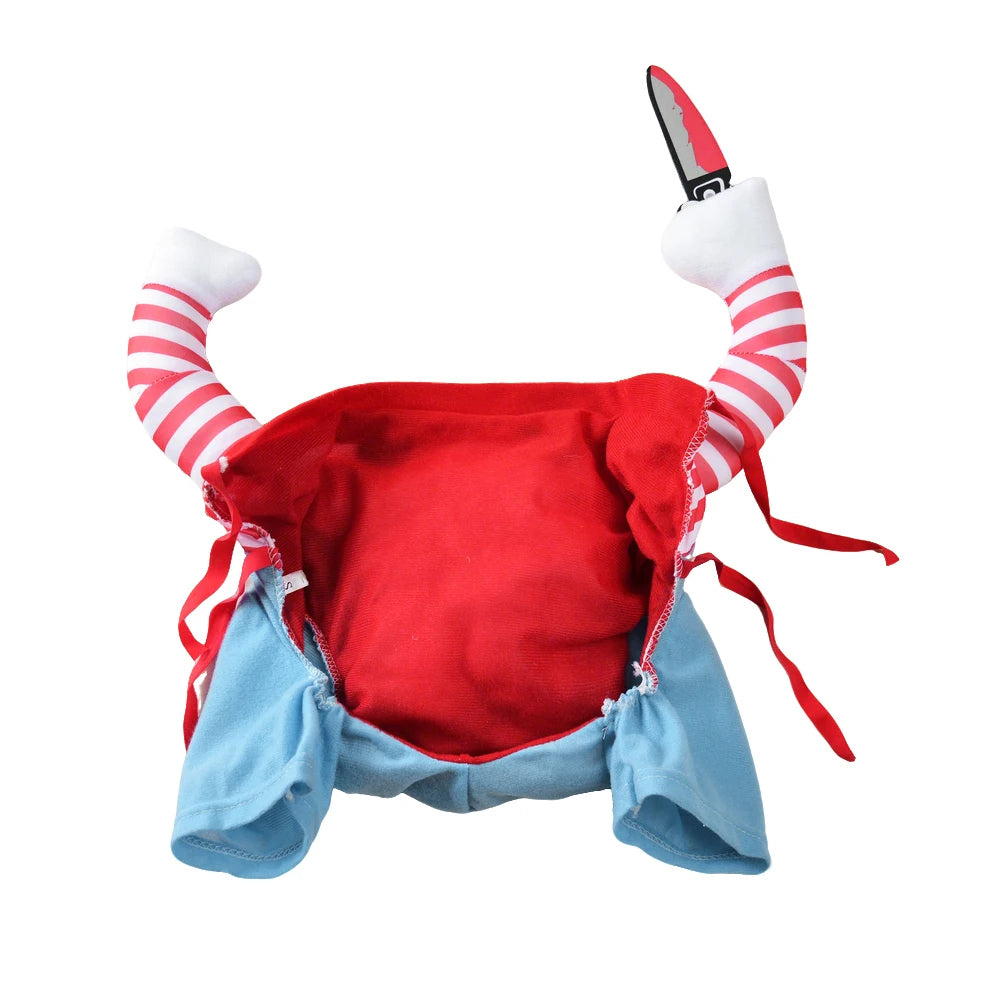 Retro del costume Halloween per gatti con interno rosso e braccia imbottite — Dream Shop