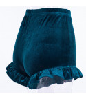 Shorts velvet ruffles