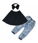 Completo bimba top pois + jeans