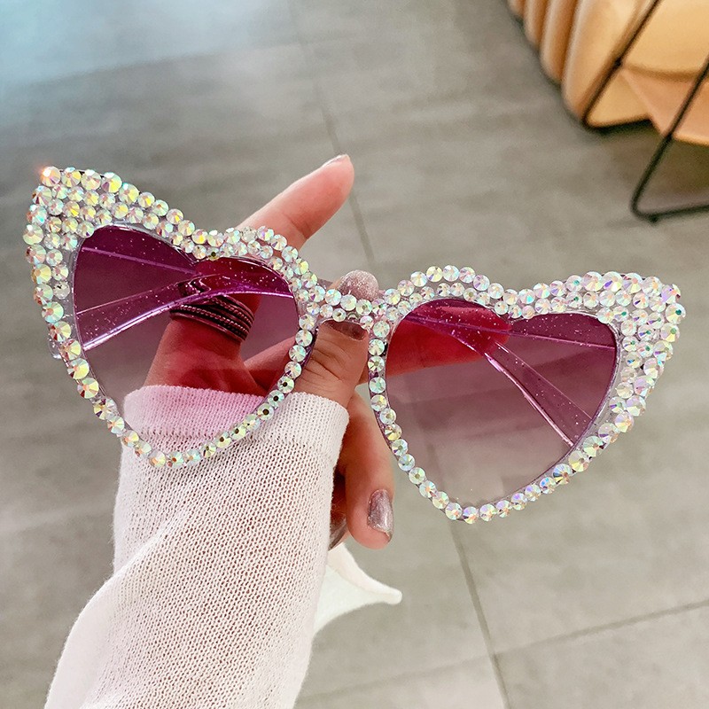 Rhinestone heart glasses