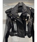 Rockit tulle faux leather jacket