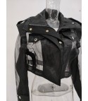 Rockit tulle faux leather jacket