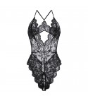 Openbackless lace bodysuit