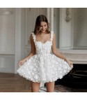 Minidress sposa whiteroses