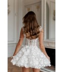 Minidress sposa whiteroses