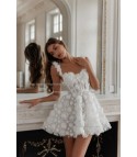 Minidress sposa whiteroses