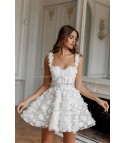 Minidress sposa whiteroses