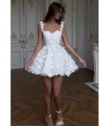 Minidress sposa whiteroses