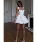 Minidress sposa whiteroses