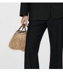 Frata fringed straw bag