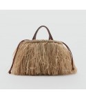 Frata fringed straw bag