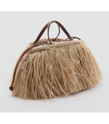 Frata fringed straw bag