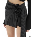 Maxi-bow drap miniskirt