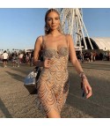 Minidress strass Coachella Waves