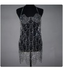 Coachella Waves Rhinestone Minidress